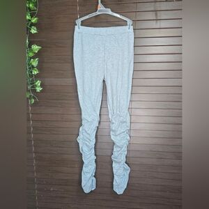 Shein Gray High Rise Ruched Skinny Leggings Women's Size Petite S